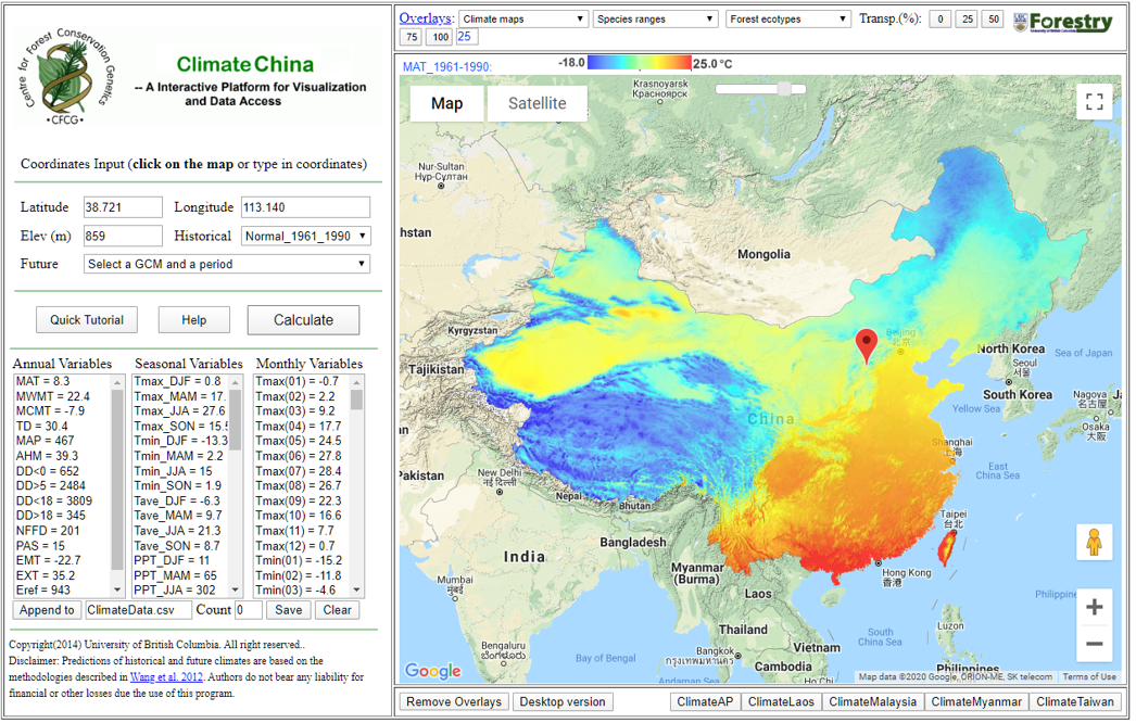 map-based ClimateChina